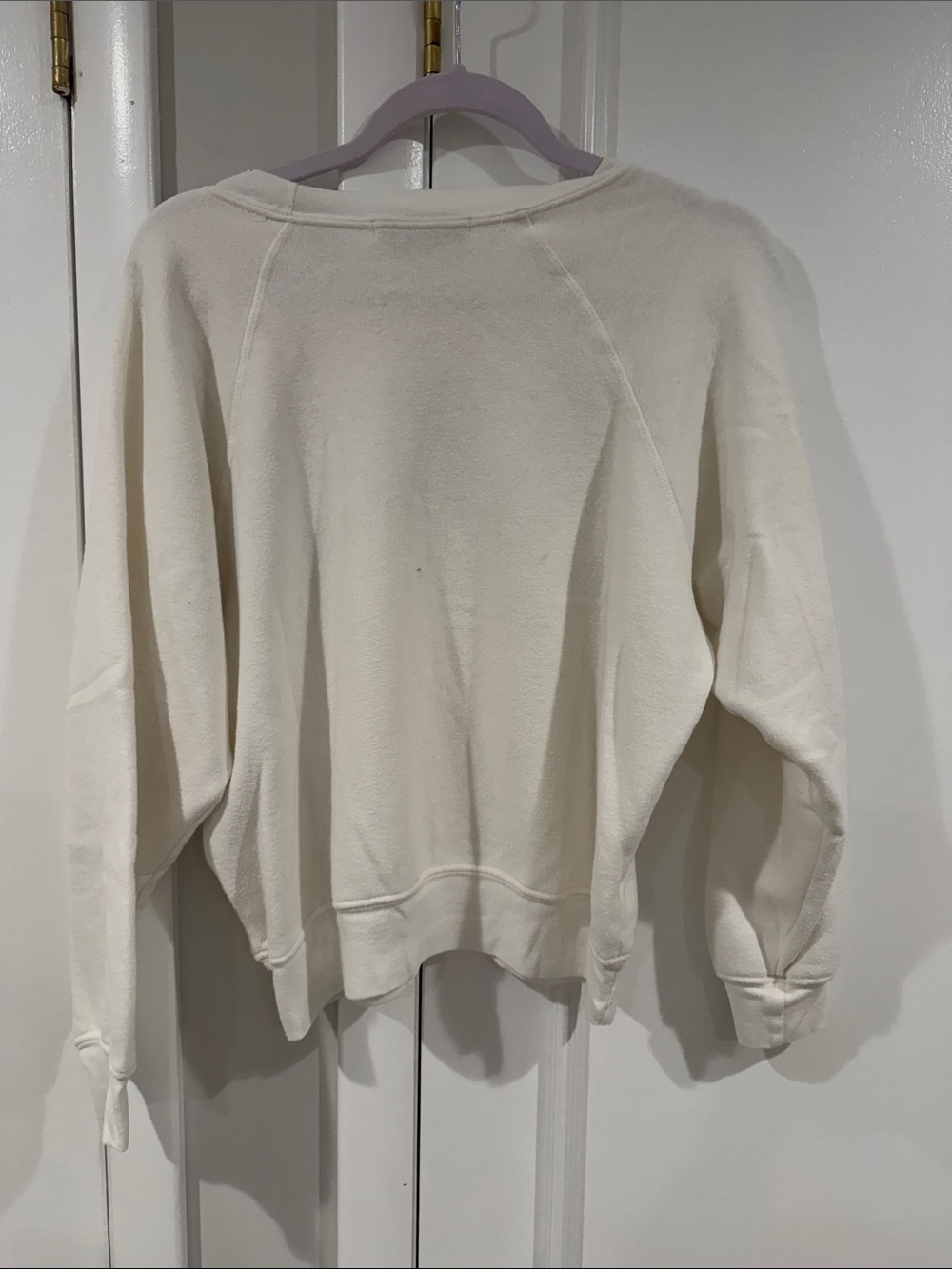 Daydreamer Cream Crewneck Sweatshirt with Black Logo Tag - Picture 5 of 5